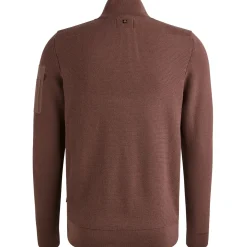Half zip collar cotton knit