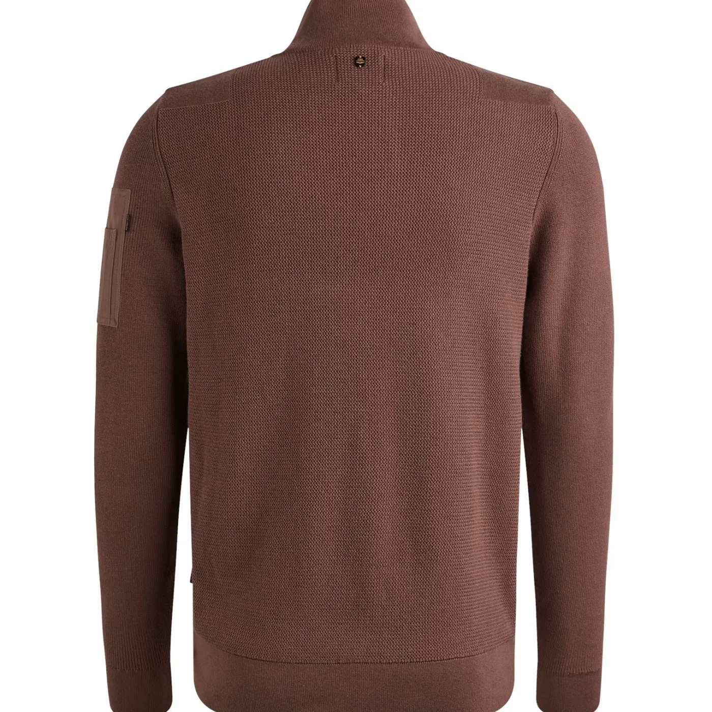 Half zip collar cotton knit
