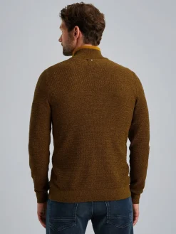 Half zip collar cotton mouline