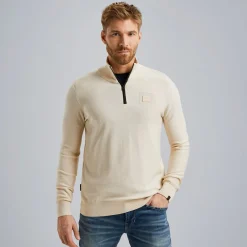 Half zip collar cotton modal