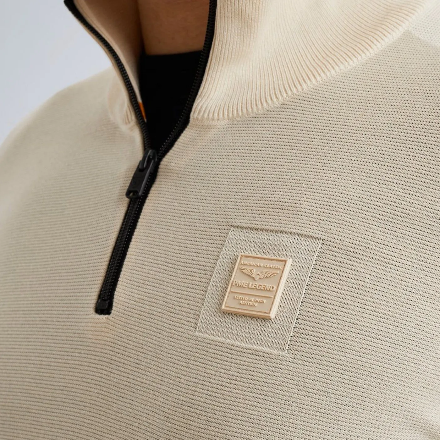 Half zip collar cotton modal