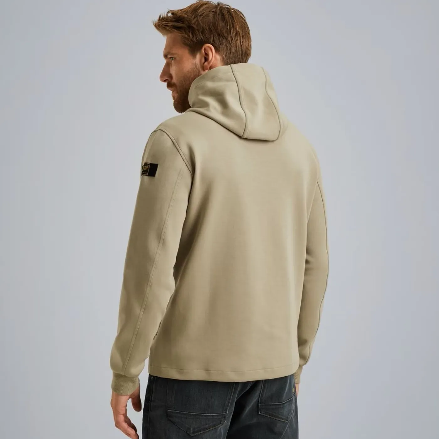 Hooded jacket interlock