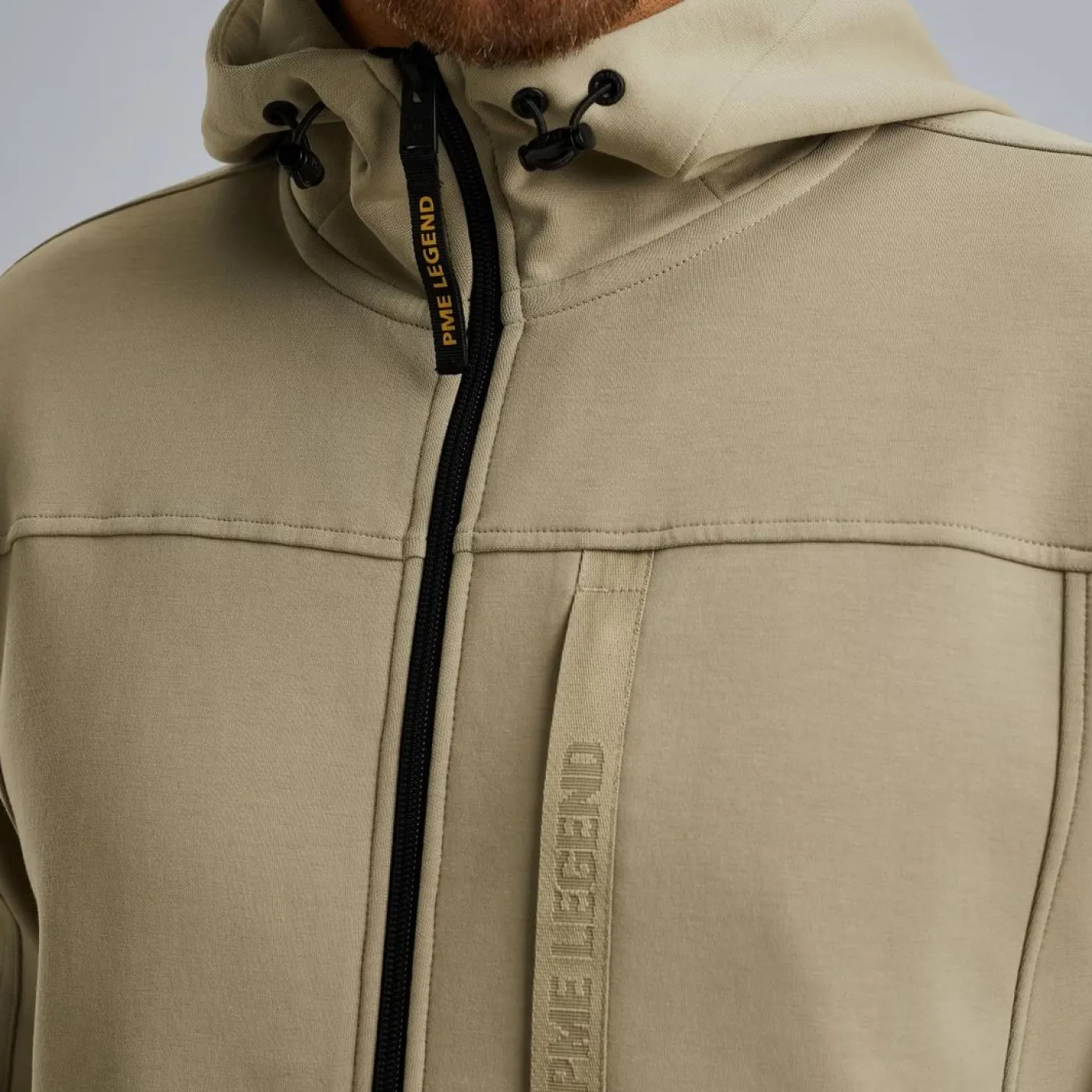 Hooded jacket interlock