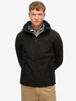 Hooded soft shell trekker jkt