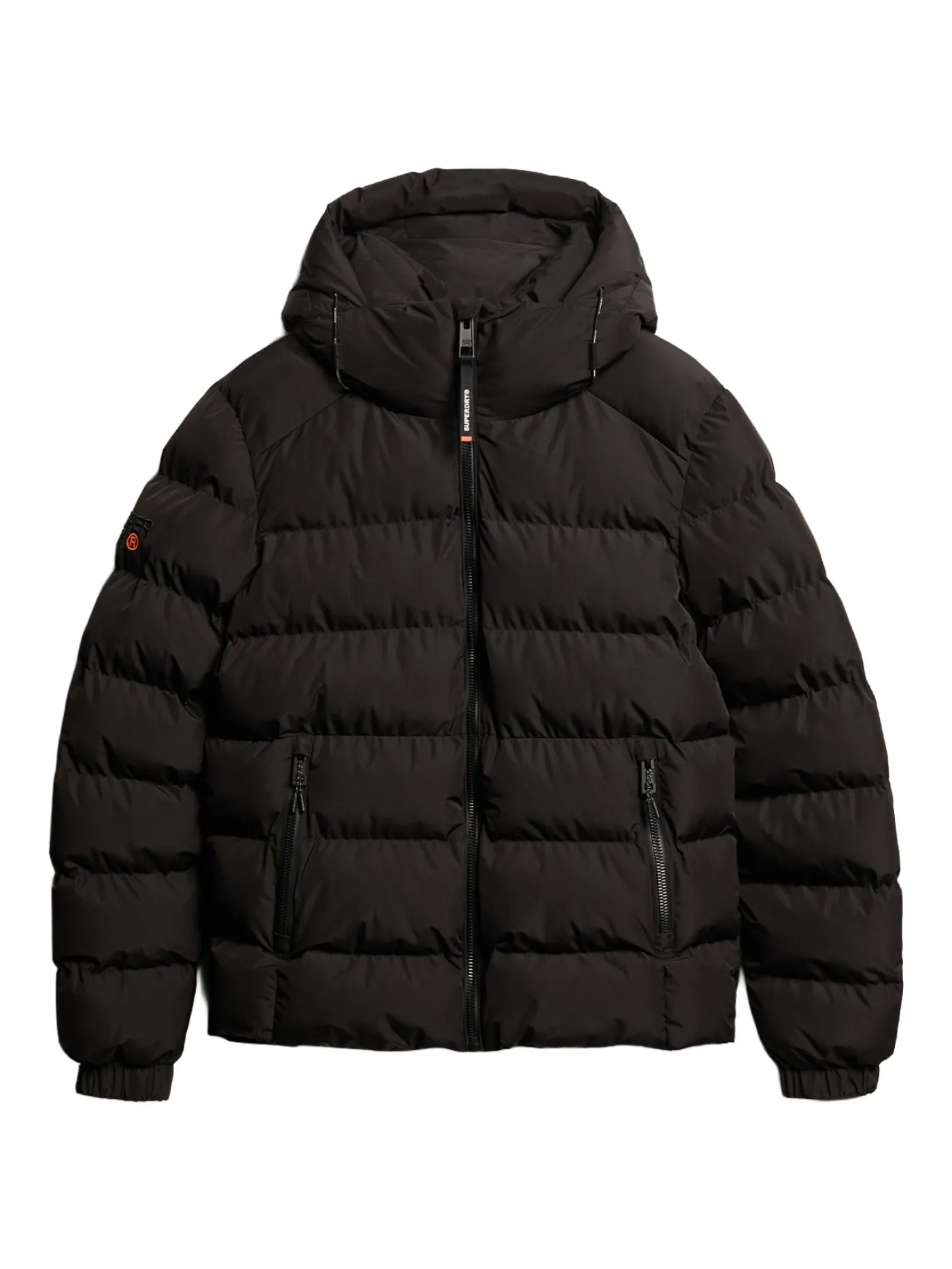Hooded sports puffer jacket