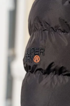 Hooded sports puffer jacket