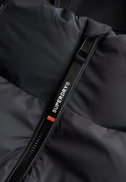 Hooded sports puffer jacket