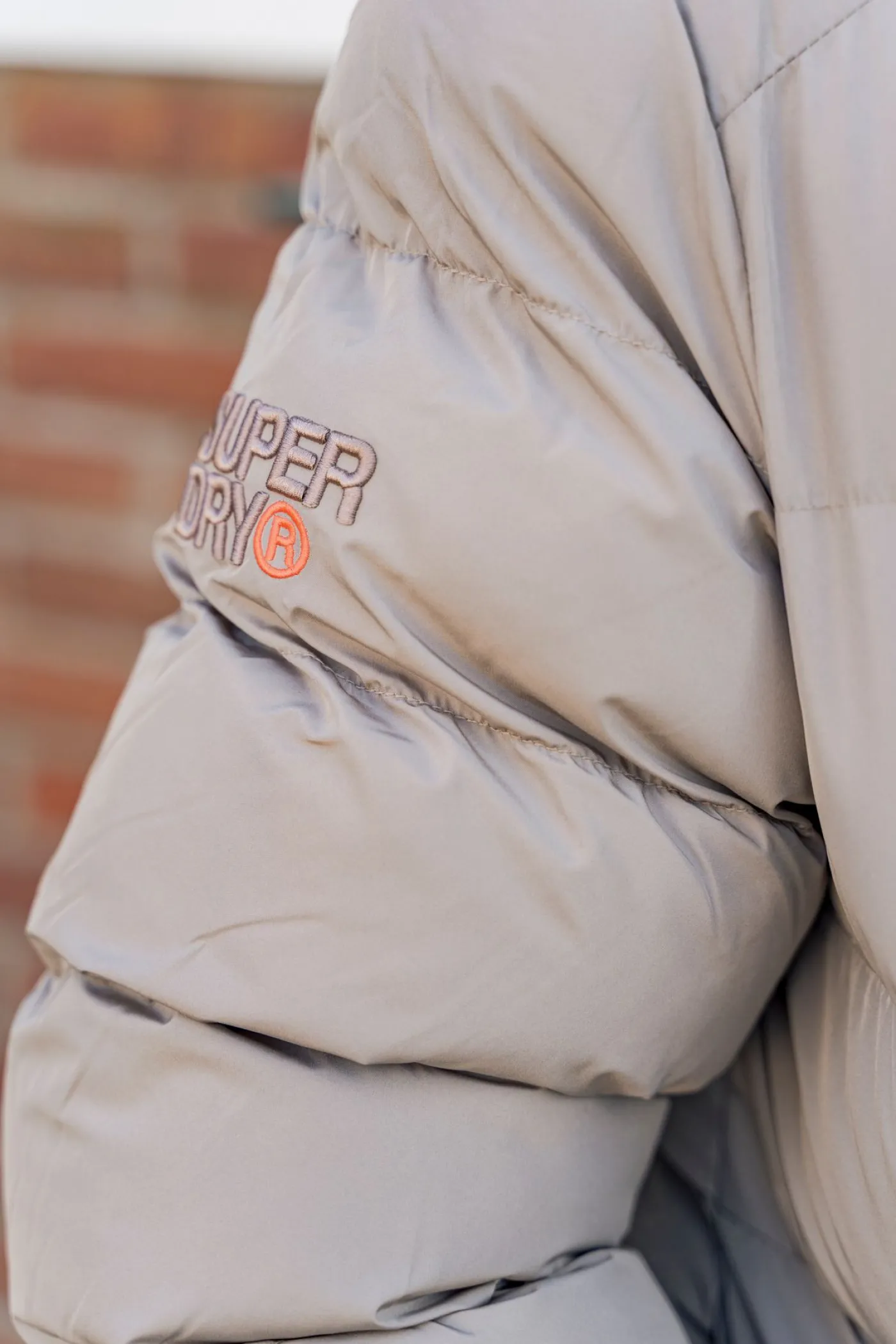 Hooded sports puffer jacket