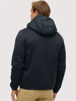 Hooded storm knit hybrid jkt