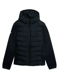Hooded storm knit hybrid jkt