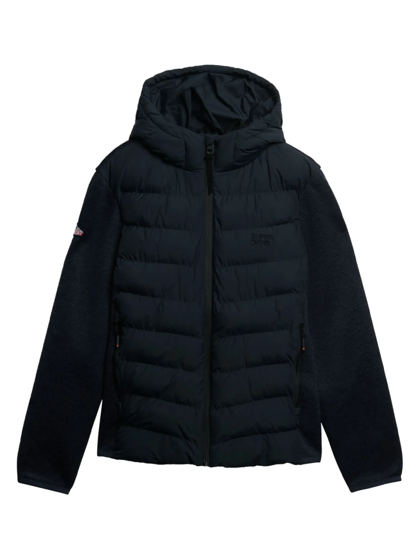 Hooded storm knit hybrid jkt