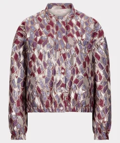Jacket bomber metallic mosaic