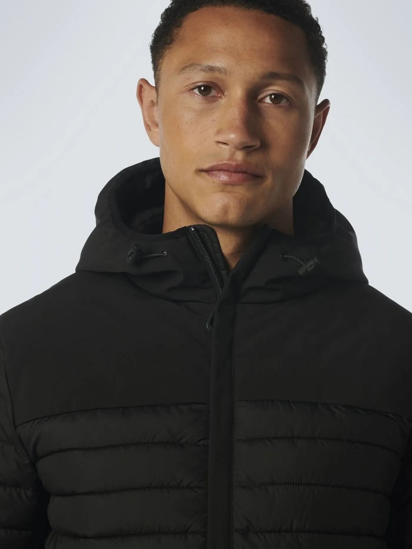 Jacket Hooded Short Fit Padded Mix