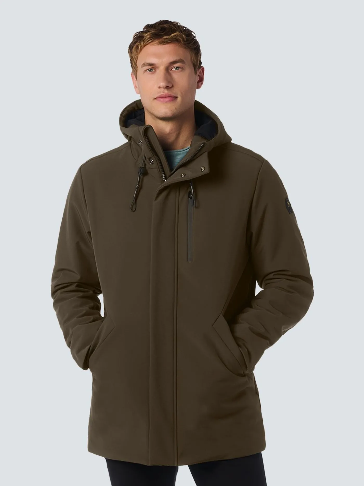 Jacket Medium Long Fit Hooded Softshell Stretch