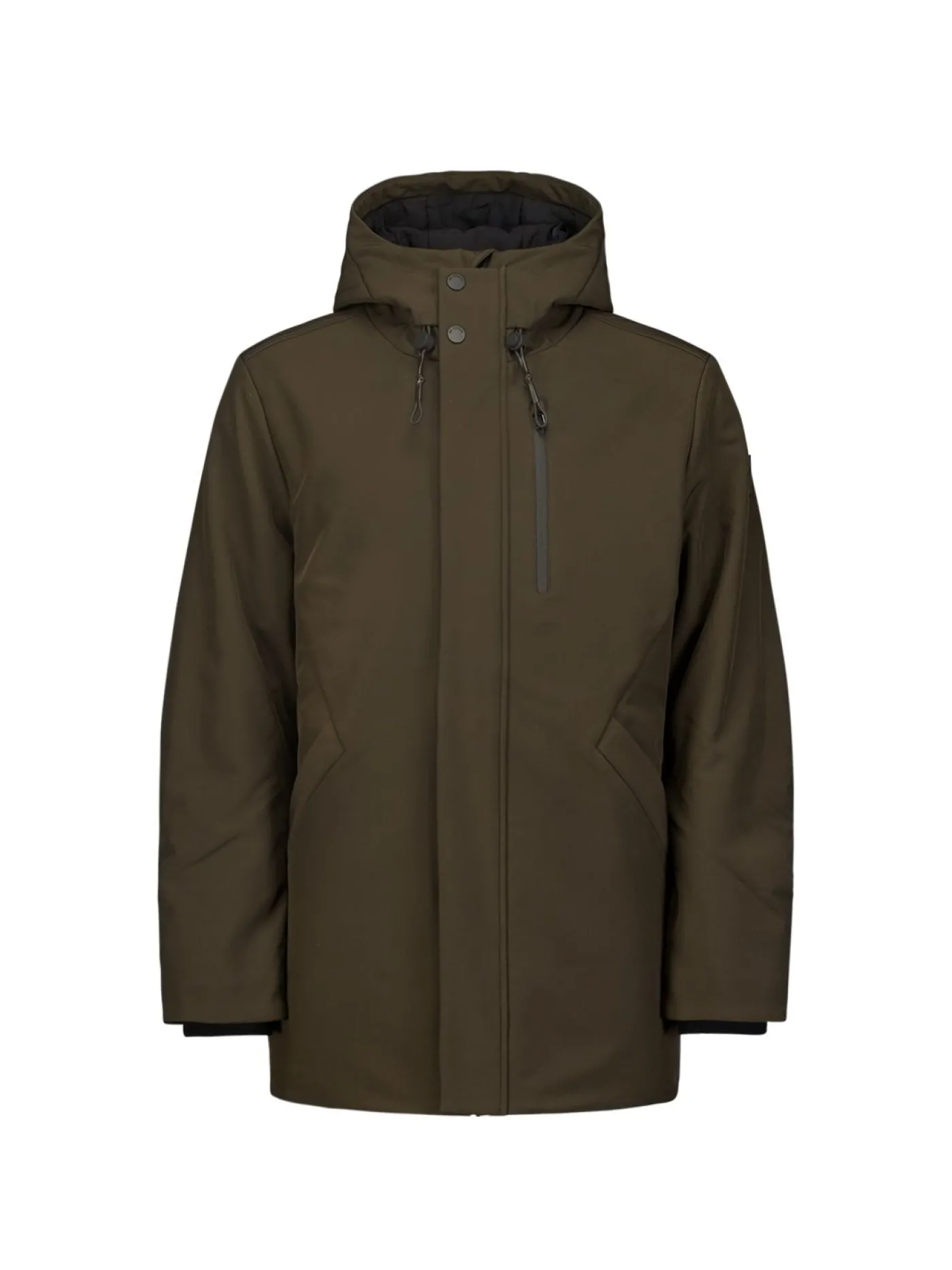 Jacket Medium Long Fit Hooded Softshell Stretch