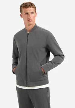 Jacket Shirt Bomber Melange Hybrid