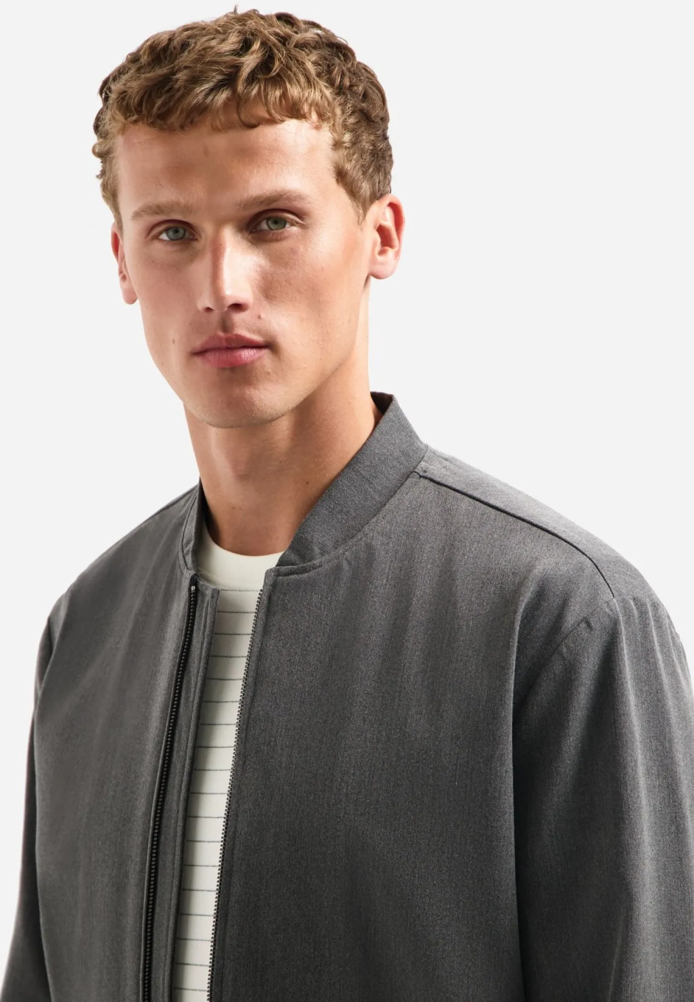 Jacket Shirt Bomber Melange Hybrid