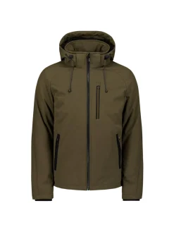 Jacket Short Fit Hooded Softshell Stretch