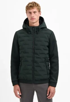 Jacket Short Fit Sealed Hooded Knitted Mix