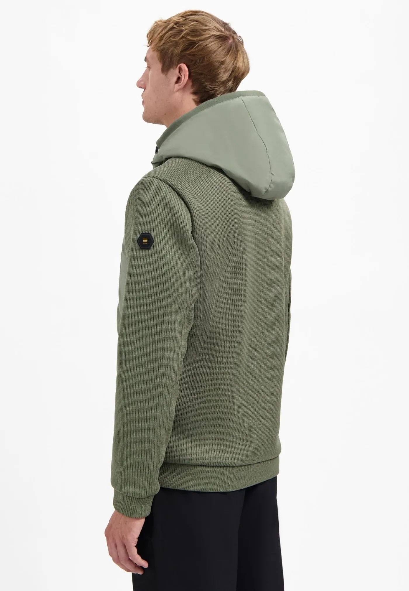 Jacket Short Fit Sealed Hooded Knitted Mix