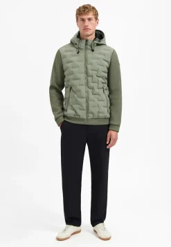 Jacket Short Fit Sealed Hooded Knitted Mix