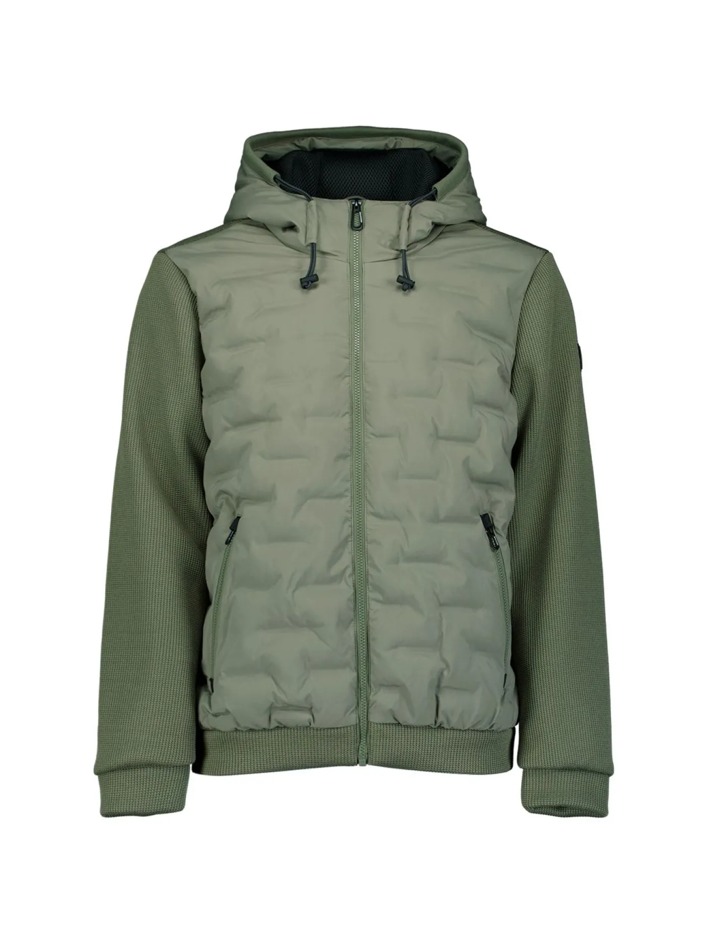 Jacket Short Fit Sealed Hooded Knitted Mix