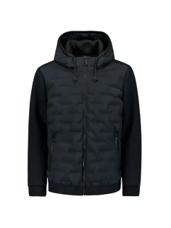 Jacket Short Fit Sealed Hooded Knitted Mix