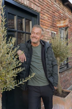 Jacket Short Fit Sealed Hooded Knitted Mix