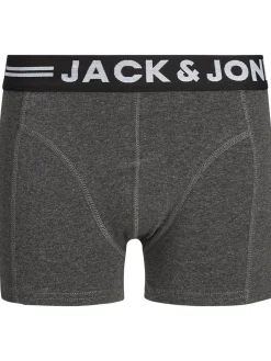 JACLICHFIELD TRUNKS 3 PACK NOOS JNR - Dark Grey Me