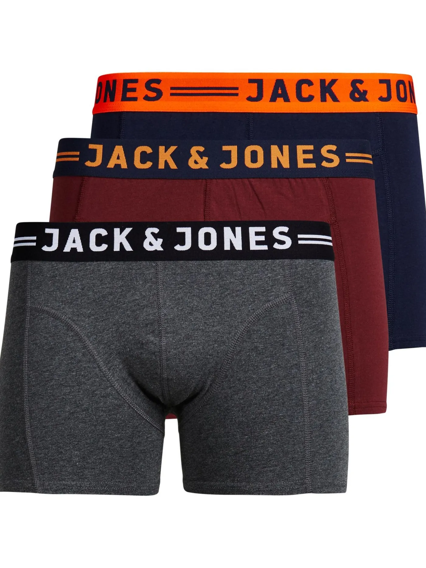 JACLICHFIELD TRUNKS 3 PACK NOOS JNR - Dark Grey Me