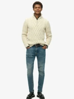 Jacob cable knit half zip