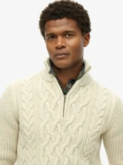 Jacob cable knit half zip