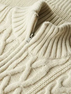 Jacob cable knit half zip