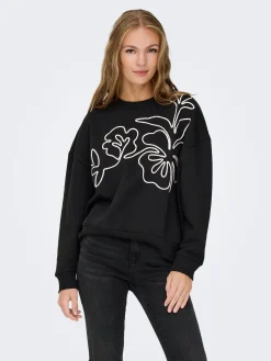 JDYCANOA L/S EMB SWEAT JRS NOOS
