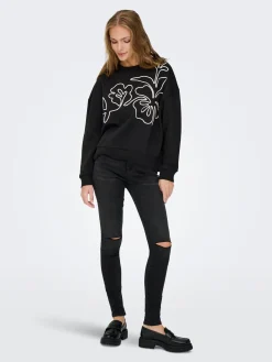 JDYCANOA L/S EMB SWEAT JRS NOOS