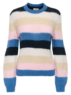 JDYDINEA L/S O-NECK STRIPE PULLOVER