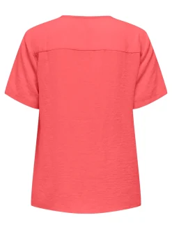 JDYDIVYA LIFE S/S V-NECK TOP WVN DI