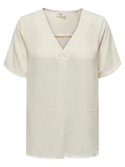 JDYDIVYA LIFE S/S V-NECK TOP WVN DI