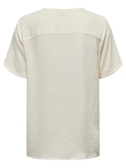 JDYDIVYA LIFE S/S V-NECK TOP WVN DI