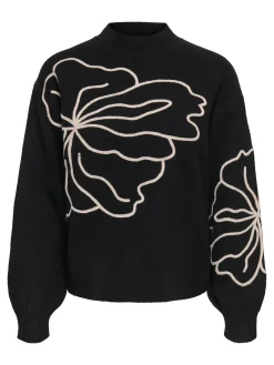JDYJELLA L/S FLOWER PULLOVER KNT NO
