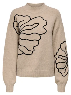JDYJELLA L/S FLOWER PULLOVER KNT NO