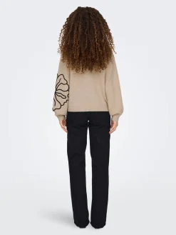 JDYJELLA L/S FLOWER PULLOVER KNT NO