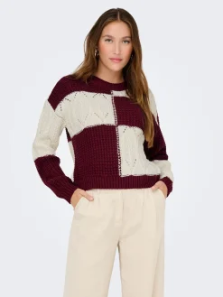 JDYJUSTY L/S MIX STRUC PULLOVER KNT