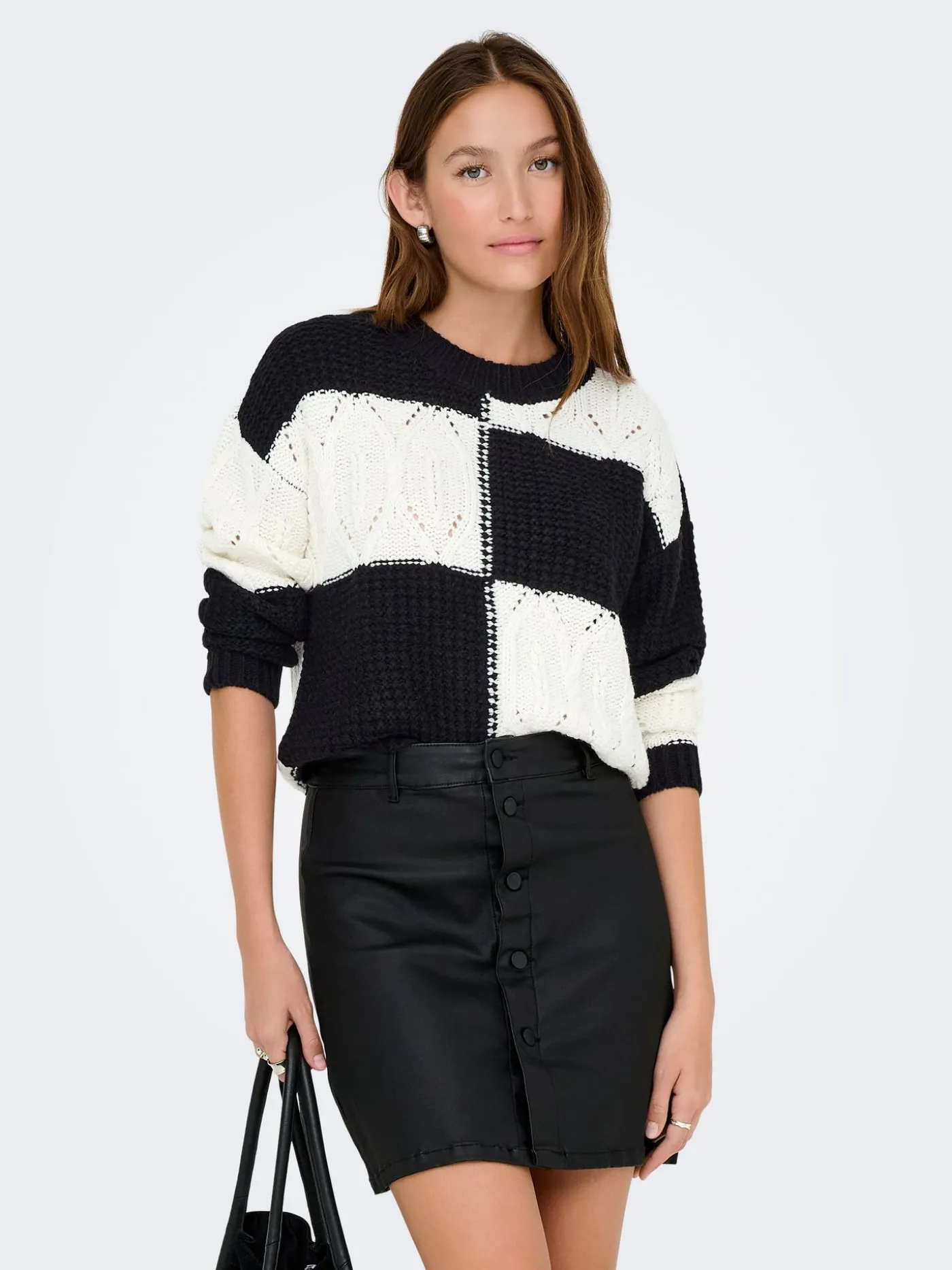 JDYJUSTY L/S MIX STRUC PULLOVER KNT