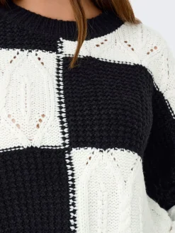 JDYJUSTY L/S MIX STRUC PULLOVER KNT