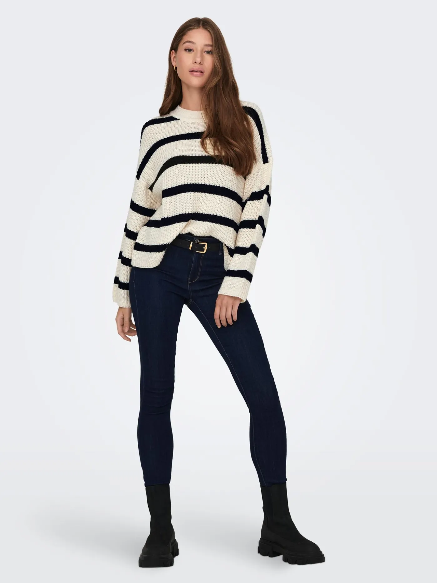 JDYJUSTY L/S STRIPE PULLOVER KNT NO