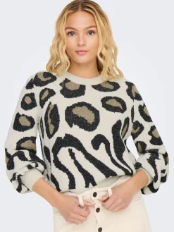 JDYLORRAINE ANIMAL L/S PULLOVER KNT