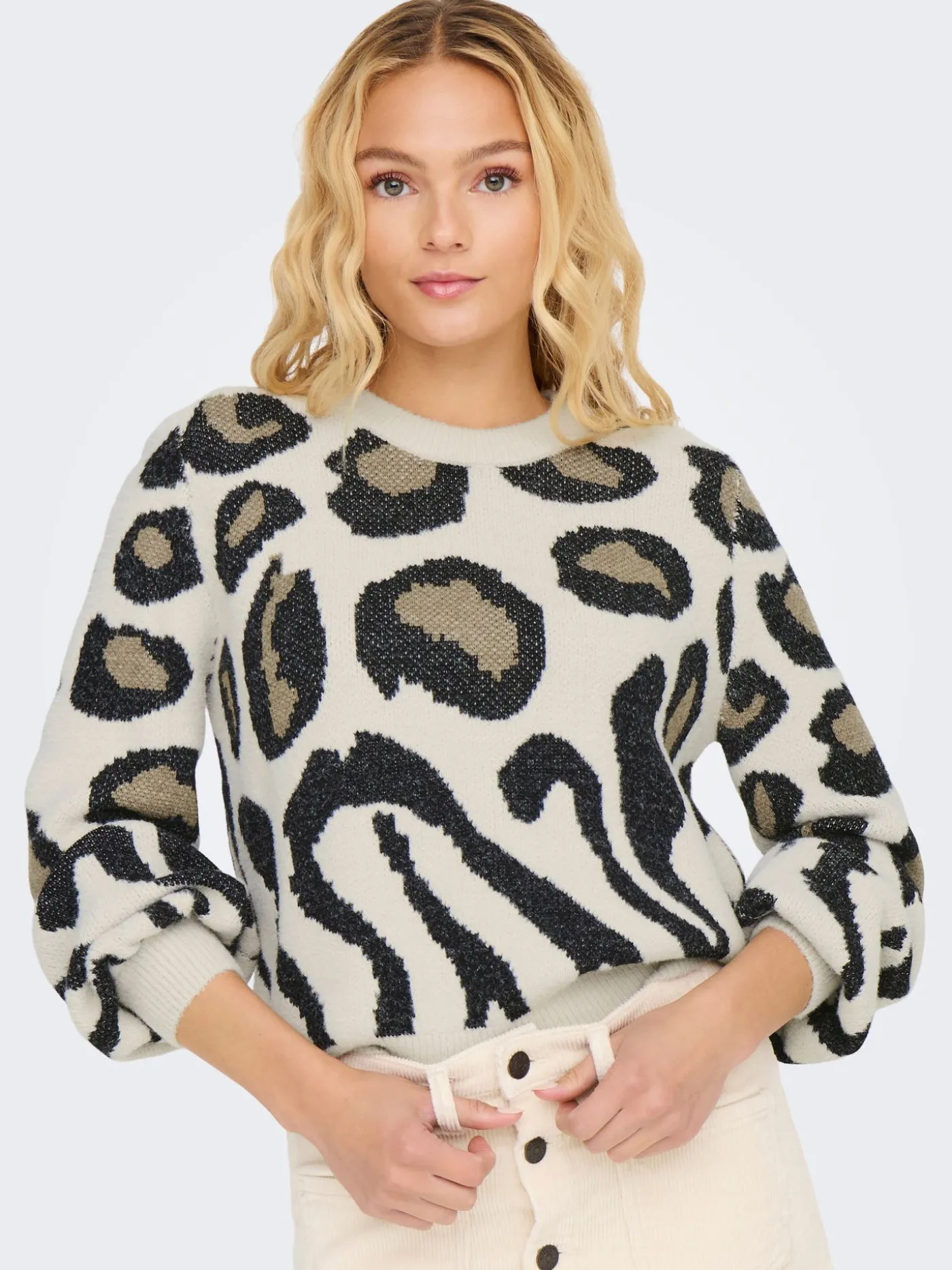 JDYLORRAINE ANIMAL L/S PULLOVER KNT