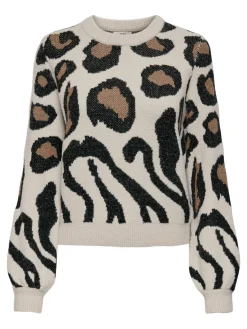 JDYLORRAINE ANIMAL L/S PULLOVER KNT