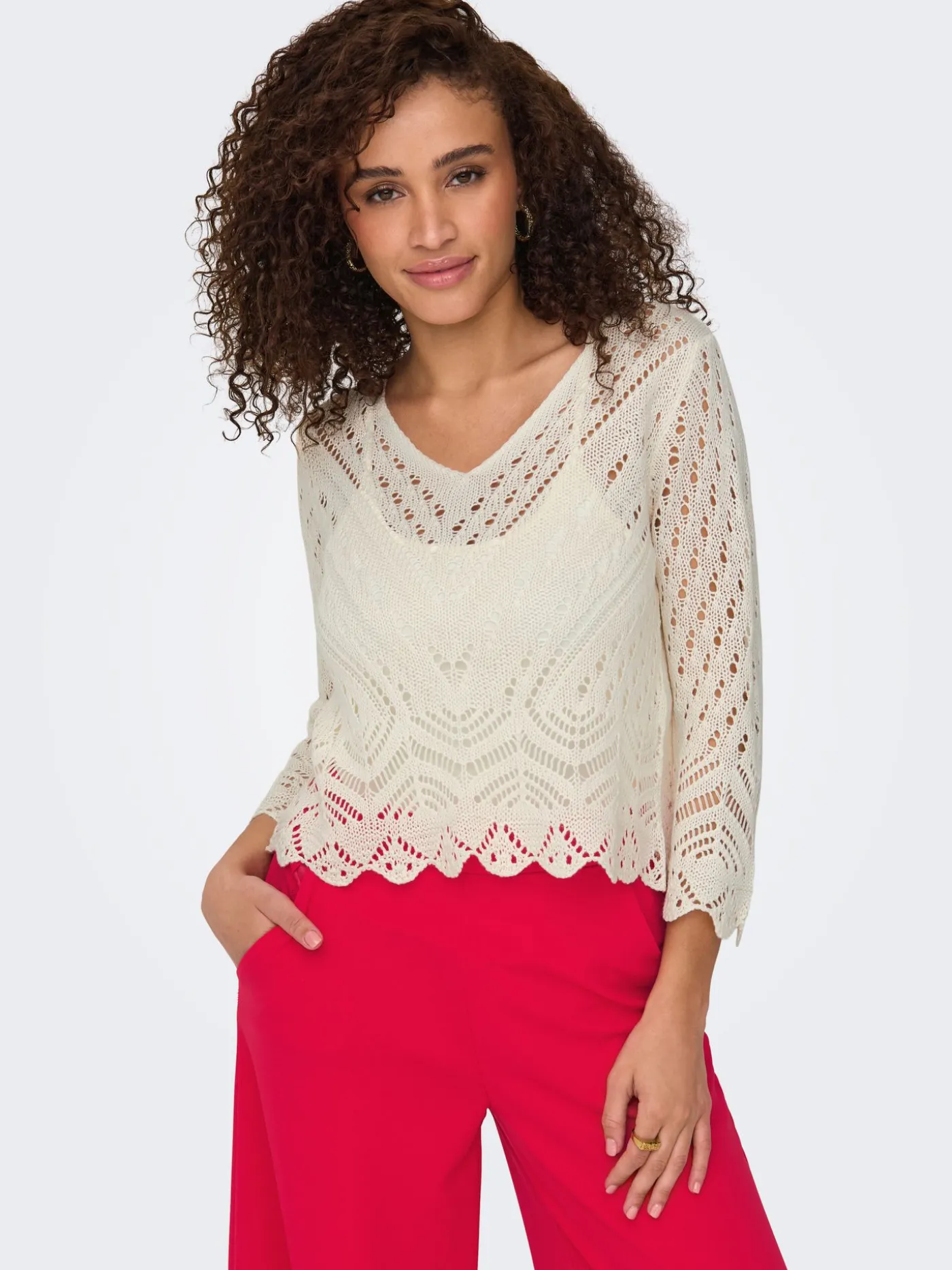 JDYNEW SUN 3/4 CROPPED PULLOVER KNT